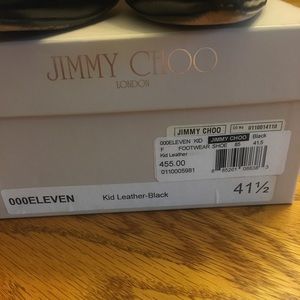 Black leather Jimmy Choo heels size 41.5